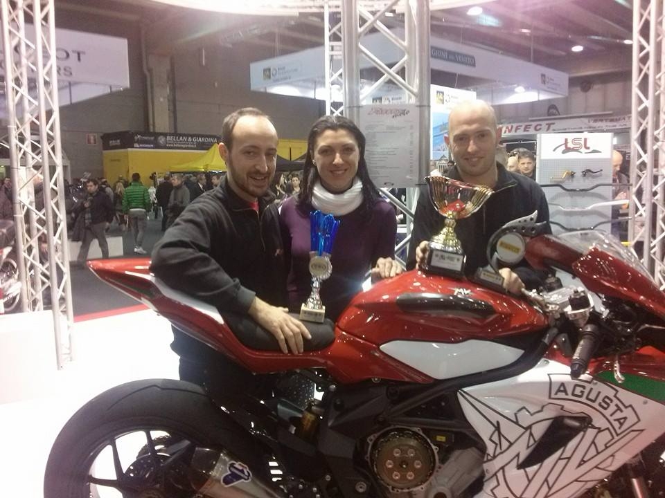 Letizia Marchetti in visita al nostro stand al Motor Bike Expò 2014